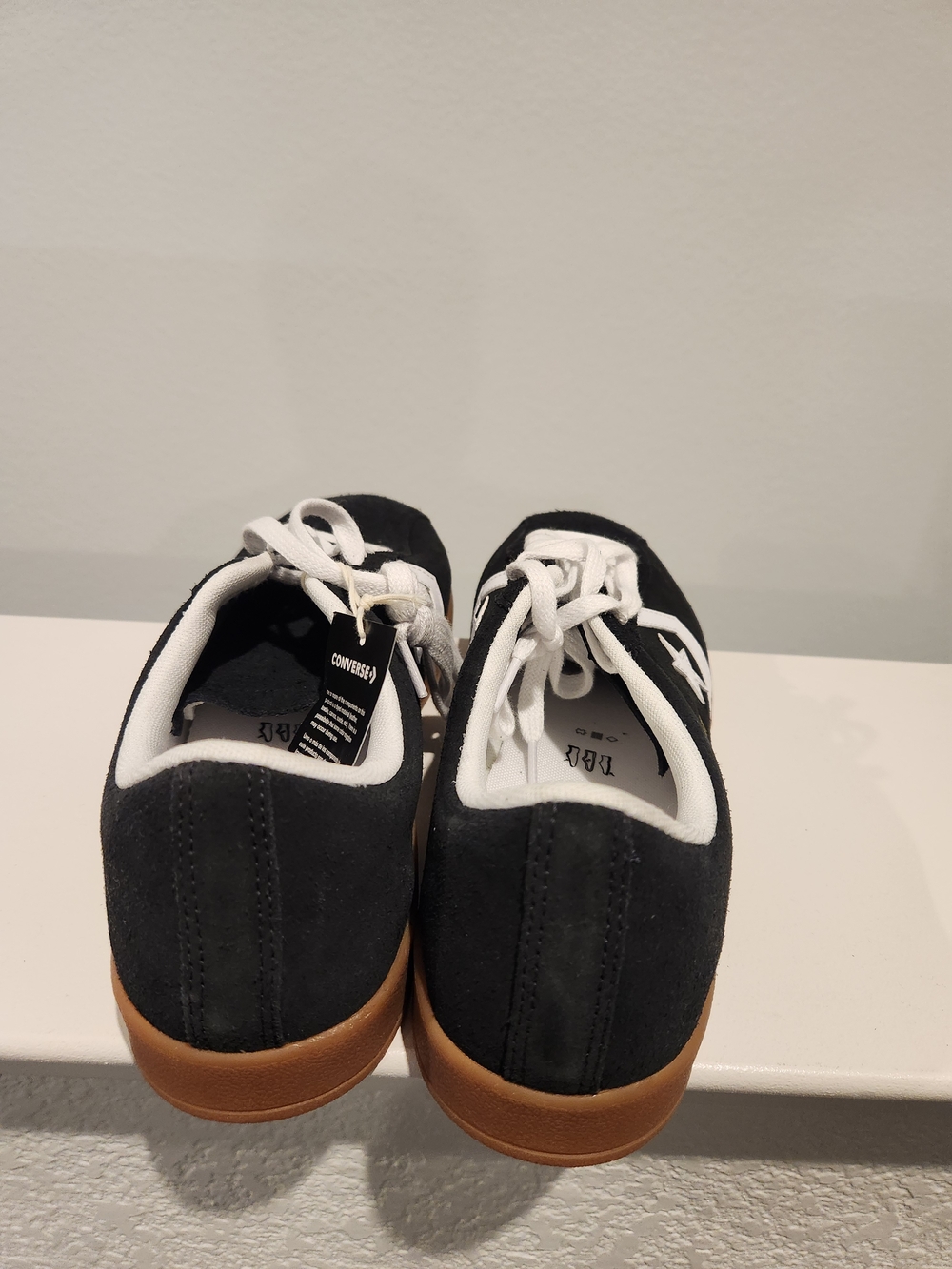 Converse Black Suede Low-Top Sneakers with White Star A16534 - Picture 4 of 5